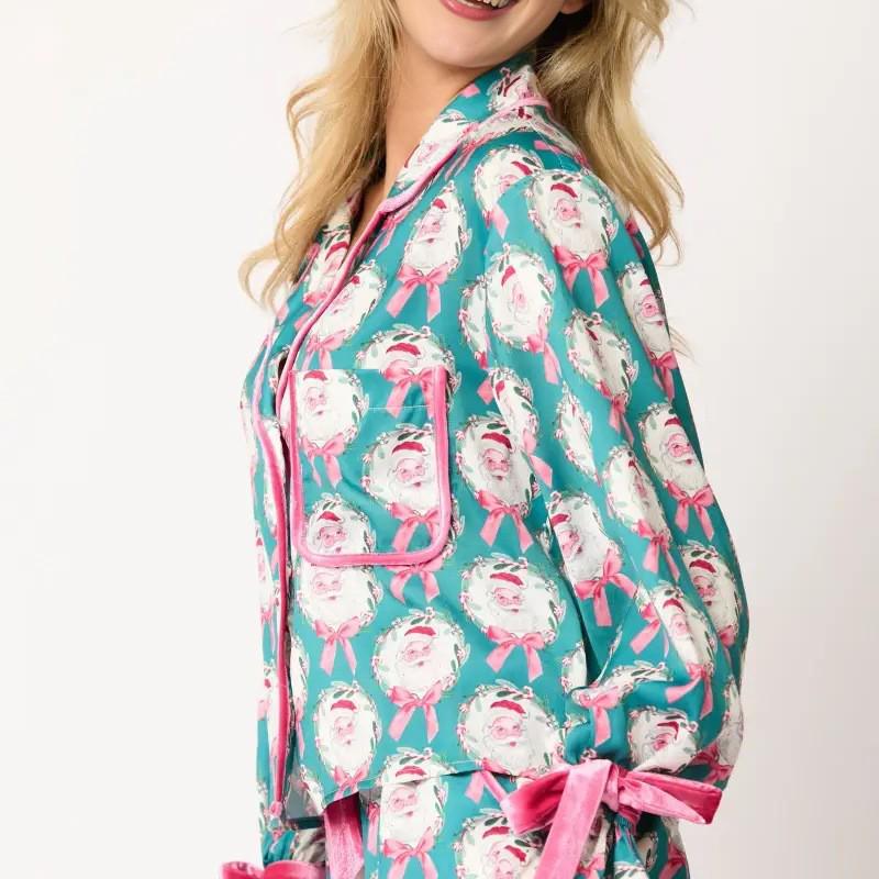 2024 New Women's European & American Print Pajama Suit