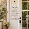 Wooden Hanging Sign with Quote for Home Wall Decor - Motivational Room Decoration with Rope