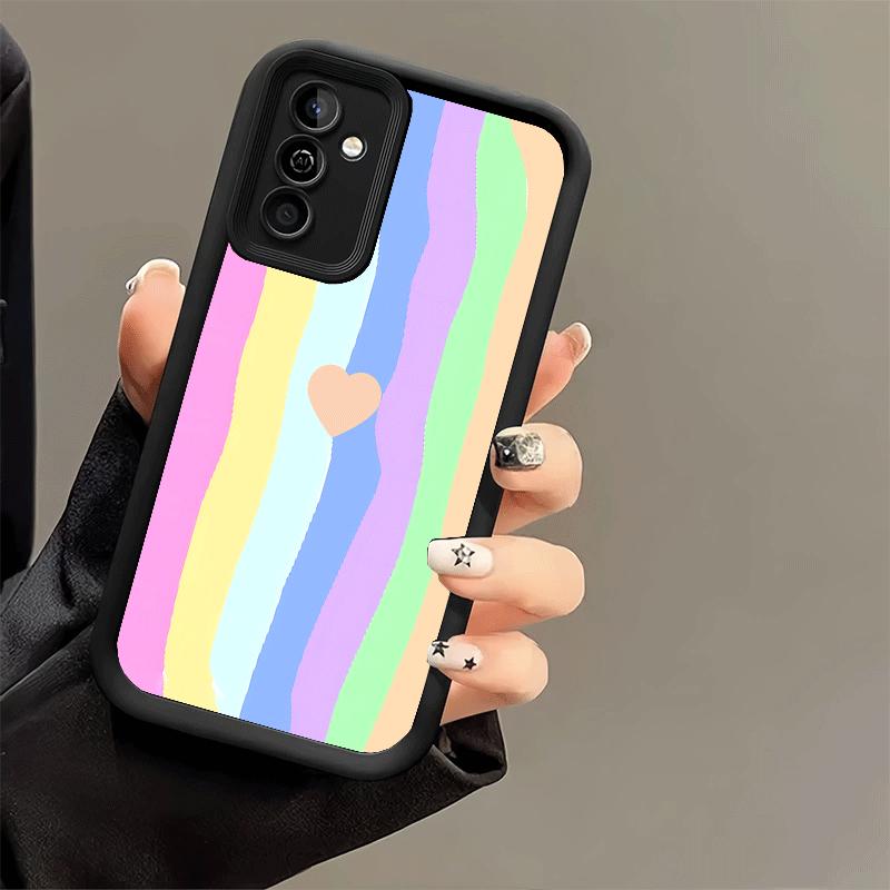 Phone Case for Samsung Galaxy A17 A16 A15 A14 A13 Rainbow Gradient Love Desgin A56 A36 A26 A55 A35 A25 A54 A34 A24 A53 A33 A23 A