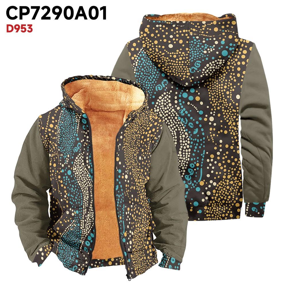 Pánský kabát do kapsy s dlouhým rukávem Fashion Plus Velvet Overcoat