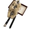 Retro Leather Fur Belt Punk Y2K Plush Waist Belt Personality Furry Waistband  Daily