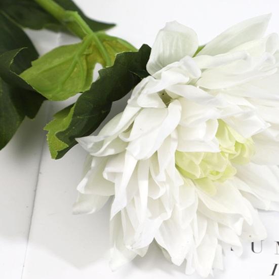 Artificial Dahlias Flower 20 Inch Long Stem Fake Silk Flower for Wedding Bouquets Fall Home Table Decor Floral Arrangements