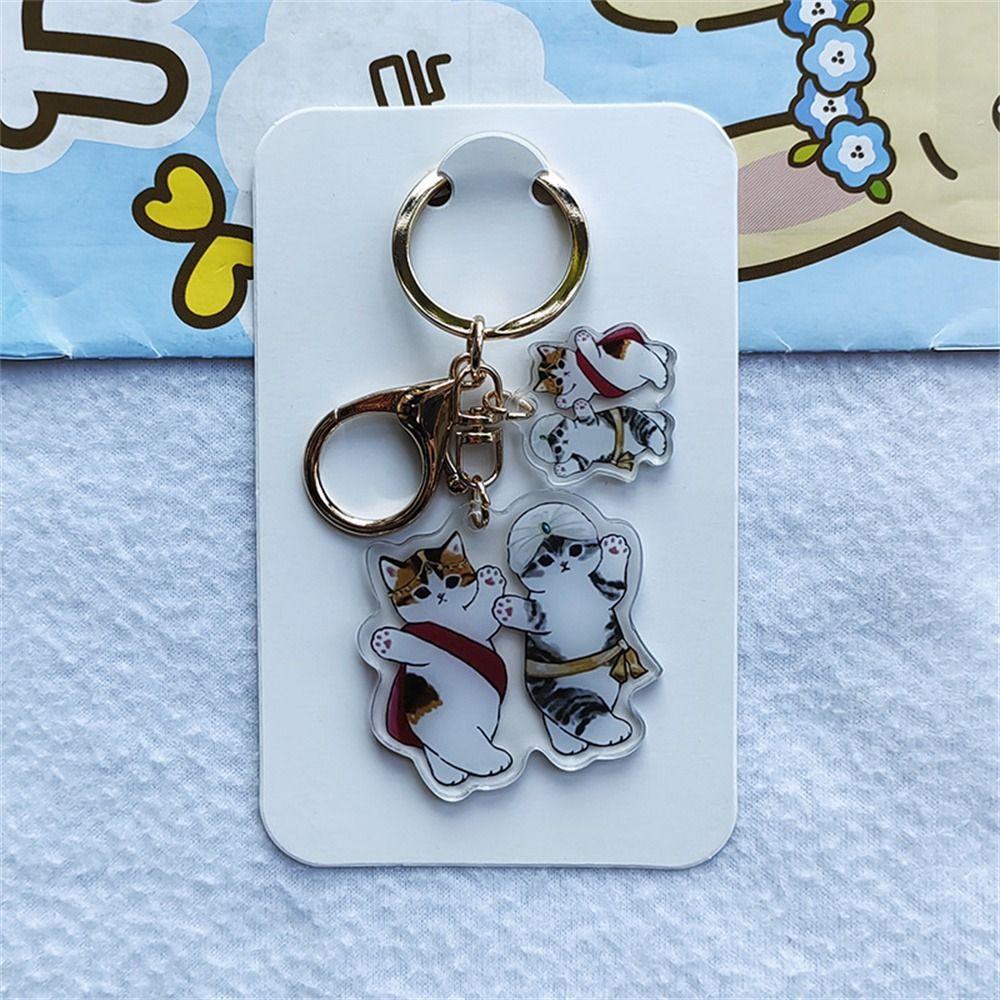Şeffaf Kedi Anahtarlık Akrilik Kedi Charm Anahtarlık Yaratıcı Köpek Anahtarlık Çanta Kolye