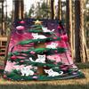 1pc Christmas Tree Cats Outdoor Flannel Blanket , Machine Washable Perfect Gift for Birthday , Holiday Travel Accessory , Durable Material