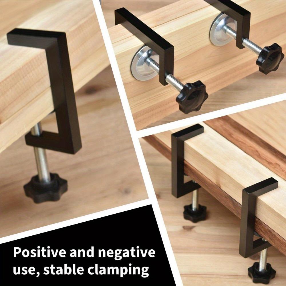 4Pcs/1Set Clamps, Clamp Range 10-57Mm Table Clamps, Adjustable Screw Clamps, Small Universal Table Clamps for Bedroom, Kitchen, Bathroom And Shelf