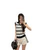 2026 European Striped Knit Lapel Vest: Chic Summer Casual Top