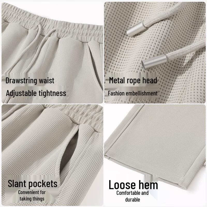 Jeanswest Men's Waffle Knit Straight-Leg Sweatpants