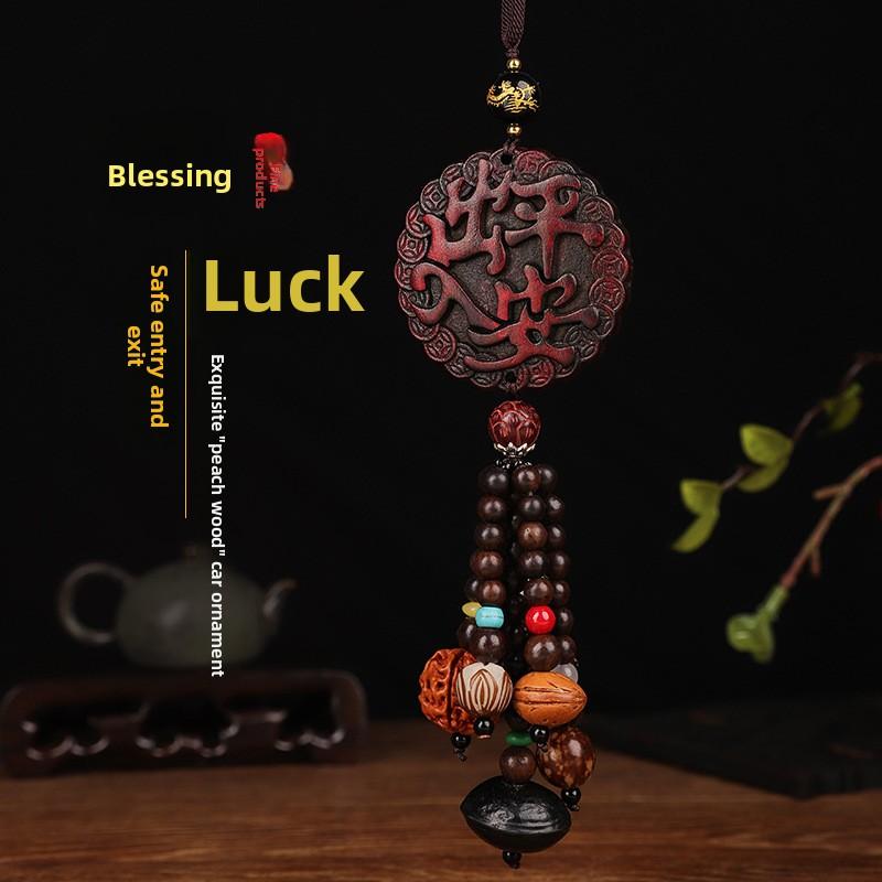 New Model Interior Decorative Item for Baishan Auto - Walnut Car Rearview Mirror Hanger - Decorative Car Accessory