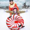 PVC Snow Sledge with Handle Sledding Tube Practical Inflatable Ski Ring  Ski Mat Toy