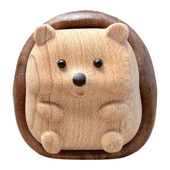 

Hand-Carved Hedgehog Figurine Miniature Wooden Forest Animal Statue Rustic Collectible Hedgehog Sculpture for Living Room Home Desk Shelf Decor A