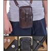 PLEAVIT Leather Smartphone Shoulder Bag in Brown Men's Bag/Crossbody