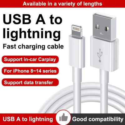 Original Quality USB Charger Cable for iPhone 14 8 7 6 5 Plus 13 12 Pro XS Max XR SE Fast Charging Cord Data Sync Line 1m 2m 3m