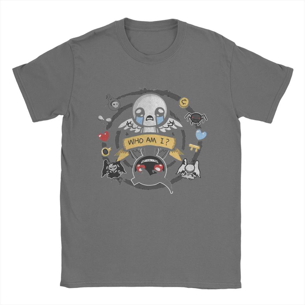 The Binding Of Isaac Who Am I Men T Shirt Hipster Tee Shirt Short Sleeve Crewneck T-Shirt Cotton Gift Idea Tops