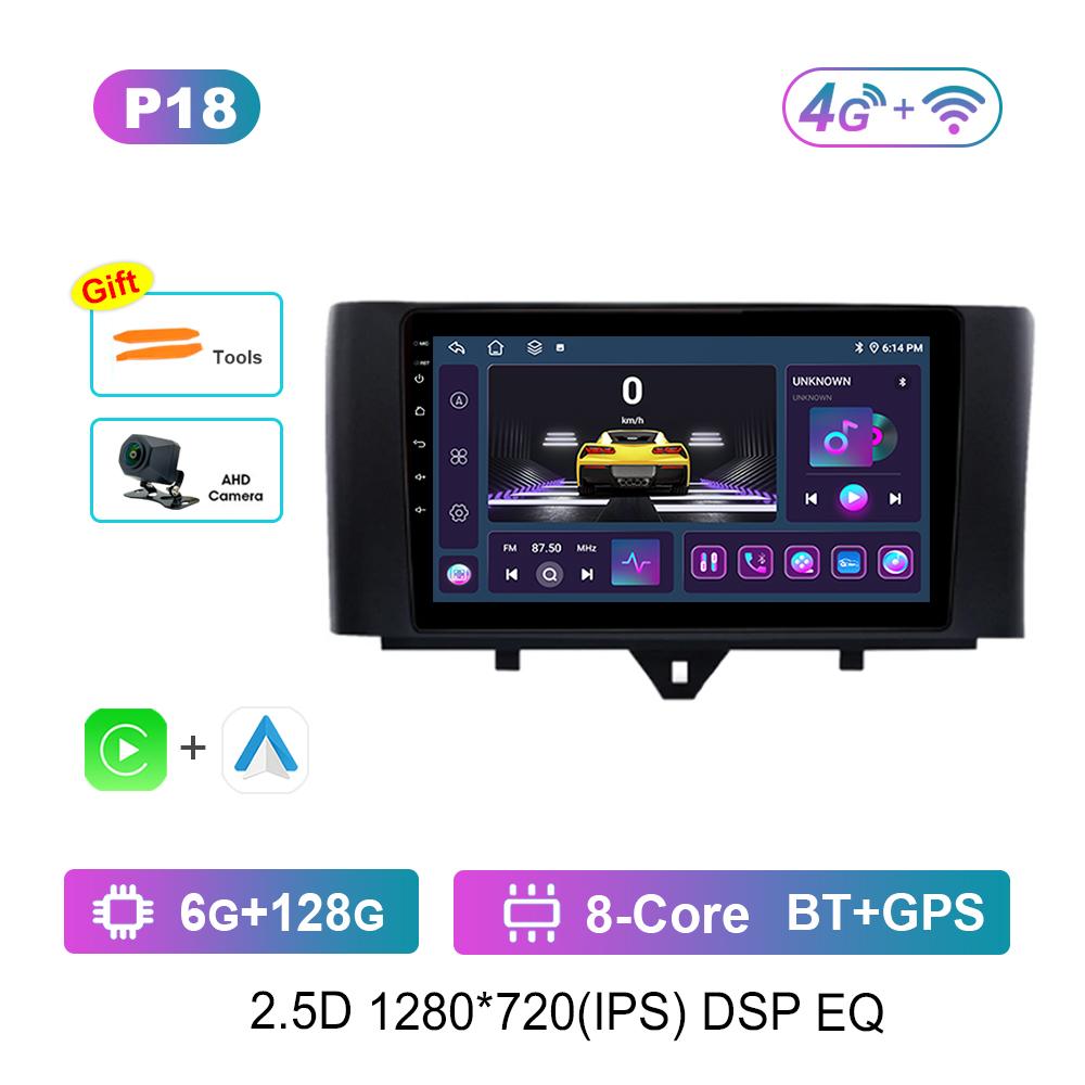 Sistem Inteligent Android de 9 inch pentru Smart fortwo 2011 - 2015 Video Auto Multimedia Navigație GPS 4G DSP Stereo BT Instrumente Auto