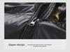 Schwarze und goldene Daunenjacke mit Kapuze für Herren: Neue trendige, dicke, warme, lockere Passform