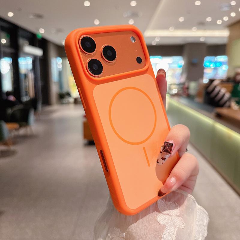 For Apple 17 Pro Max Magnetic Charging Anti-drop Protective Case Frosted Anti-Fingerprint Full Coverage