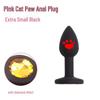 Silicone Cat Paw Anal Plug for Beginners - SM Training Anal Beads for Female Anus Dilation and Masturbation