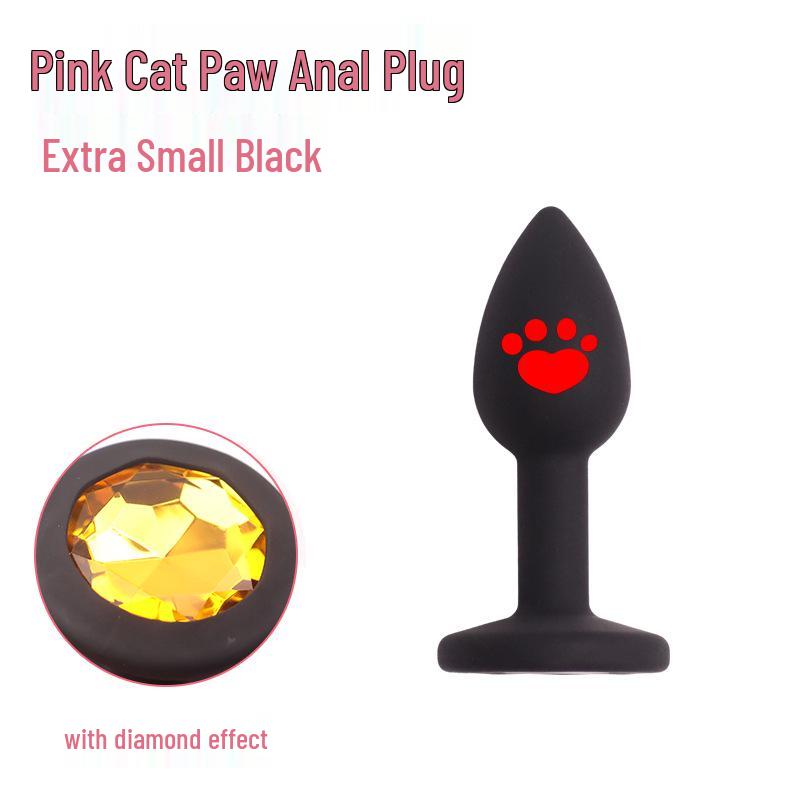 Silicone Cat Paw Anal Plug for Beginners - SM Training Anal Beads for Female Anus Dilation and Masturbation