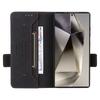 For Samsung Galaxy S25 Ultra Case Leather Wallet Flip Phone Cover with Hardware Decor