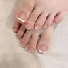 Artificial Short Square Toenails 120Pcs White Full Cover Press On Toe Nails for Women Summer Beach Holiday