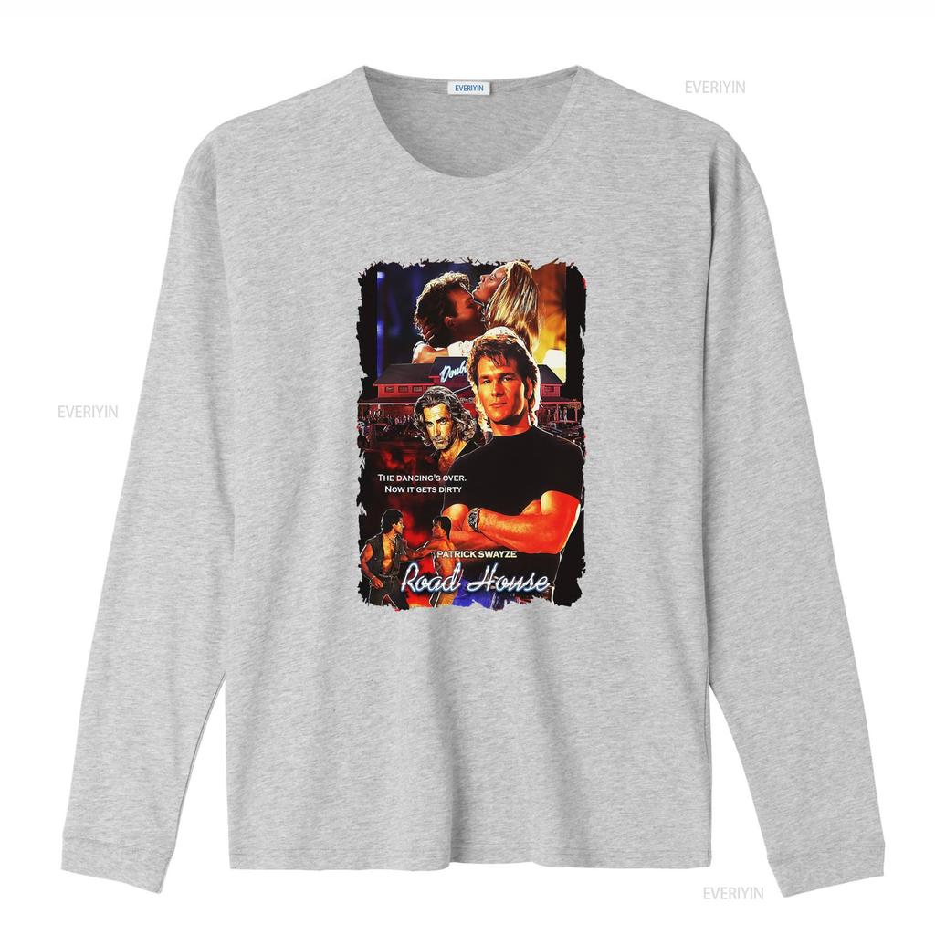 Roadhouse Patrick Swayze Movie Theme Mens Black T Shirt Available In Sizes S To 5XL Vintage Washed Graphic Breathable Slightly