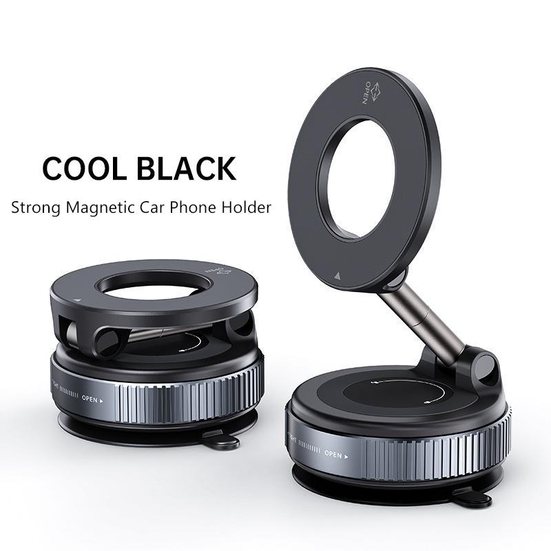 New 360 ° vacuum suction magnetic car mount compatible with MagSafe multi angle strong suction car foldable dashboard mount. чёрный