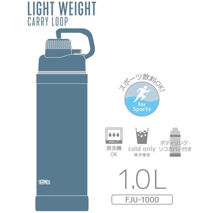 Thermos Sports Bottle 1L Ash Blue