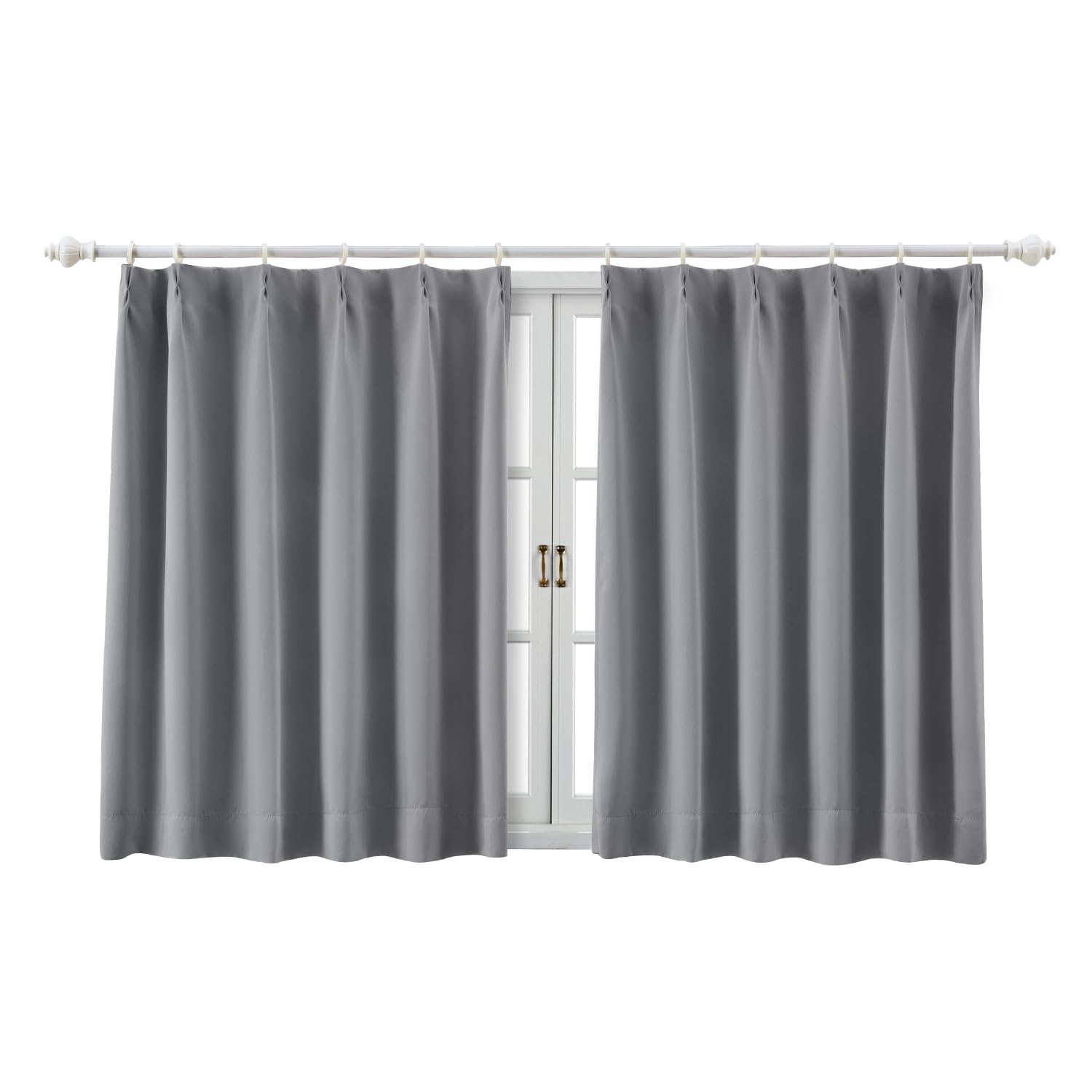 

Комплект из 2 светонепроницаемых штор 1 класса светопроницаемости, тепло- и холодозащитные шторы для эркера, УФ-защита, день-ночь, подходят для гостиной, 100 см шириной х 80 см -