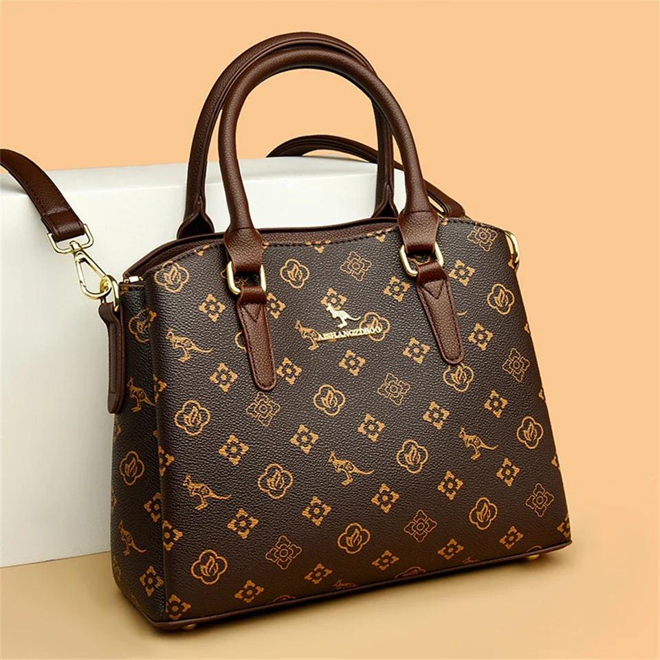 Stylish Women'S Bag Long-Lasting Leather With Comfortable Double Handles Removable Shoulder Belt Spacious And Versatile Function