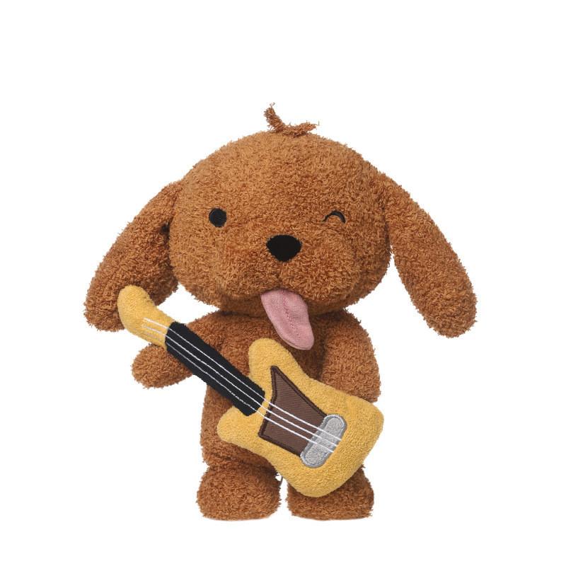 

Dog Plush Toy Guitarist Soft Stuffed Animal Sleep Pillow Gift For Kids