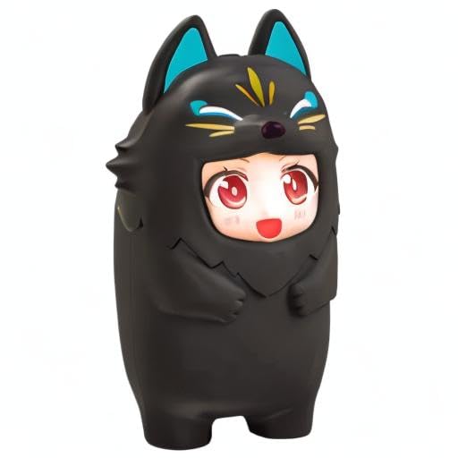 Nendoroid More Kigurumi Face Parts Case [Black Fox] Non-scale Plastic Painted Complete Figure