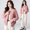 Baseball Jersey, Cotton Jacket, Women's, 2025 Autumn and Winter New Style, Simple, Fashionable, Versatile Gold Velvet, Loose Cotton Jacket Jacket