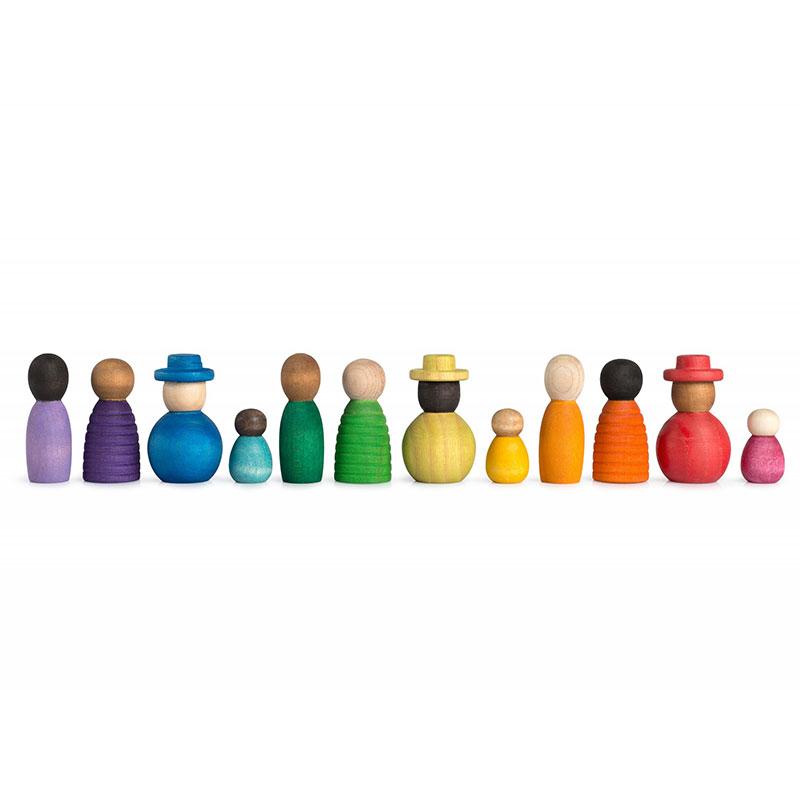 

Rainbow Rings Coins Nins Pretend To Play Toys Kids Wooden Stacking Blocks Color Sorting Montessori Educational Toys for Children