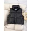 Down Cotton Clothes Vest Women's Autumn and Winter New Korean Version Loose Cotton Vest Stand Collar Solid Color Cotton Vest Jacket