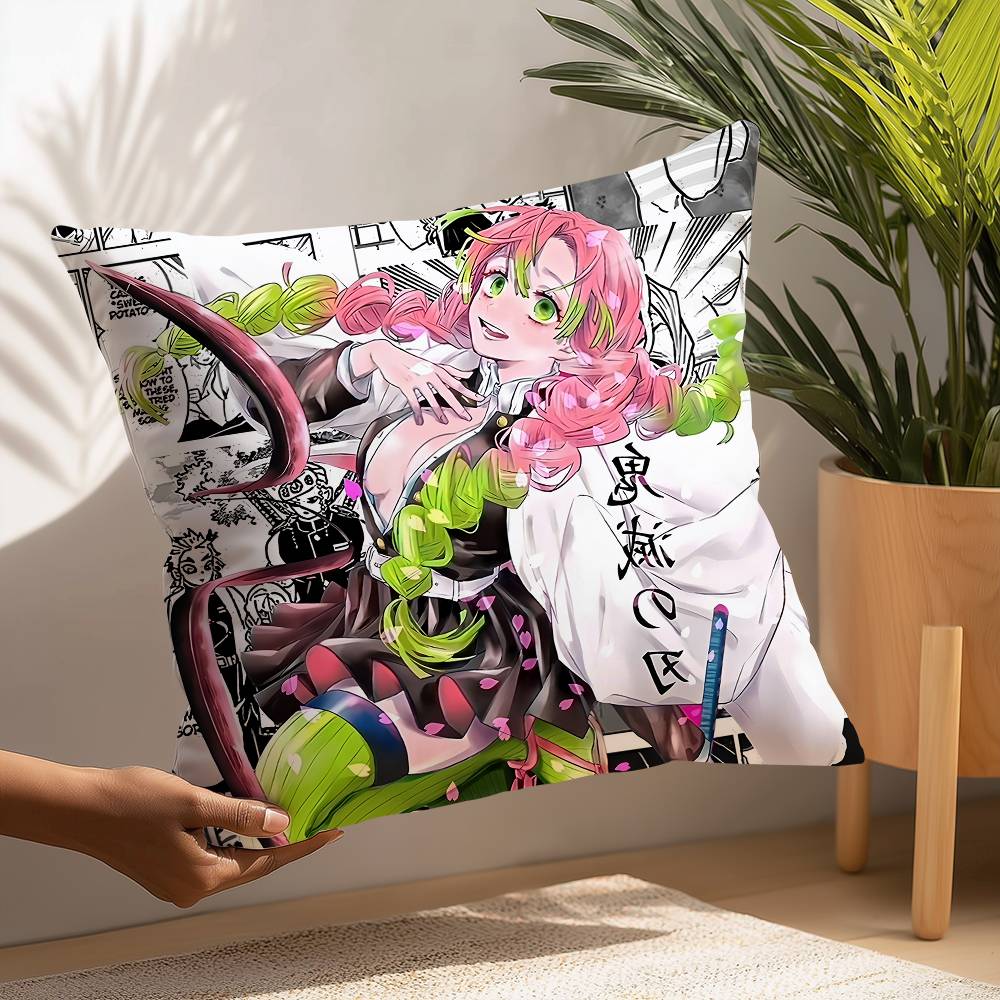 D-Demon S-Slayer Pillow Case Plush Fabric Soft  Pillowcase Double Sided Print Cushion Cover Household Gifts