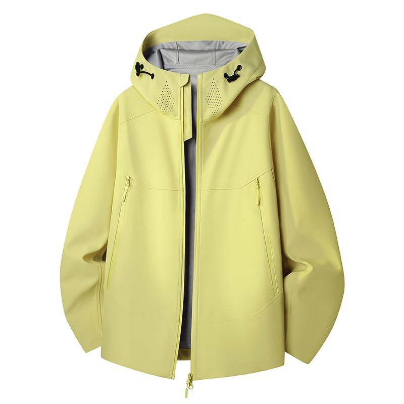Mens Windproof Waterproof Softshell Jacket Outdoor Hiking Coat With Hood Loose Fit
