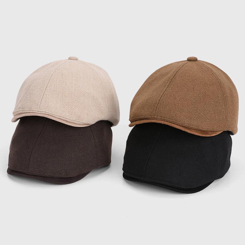 Jesień Zima Vintage Progresywna Czapka Beret Czapka Gazeciarza Damska Kapelusz Malarski