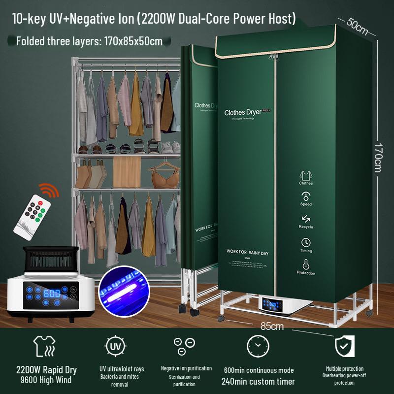 Foldable Household & Dormitory Underwear and Baby Dryer Cabinet & Rack