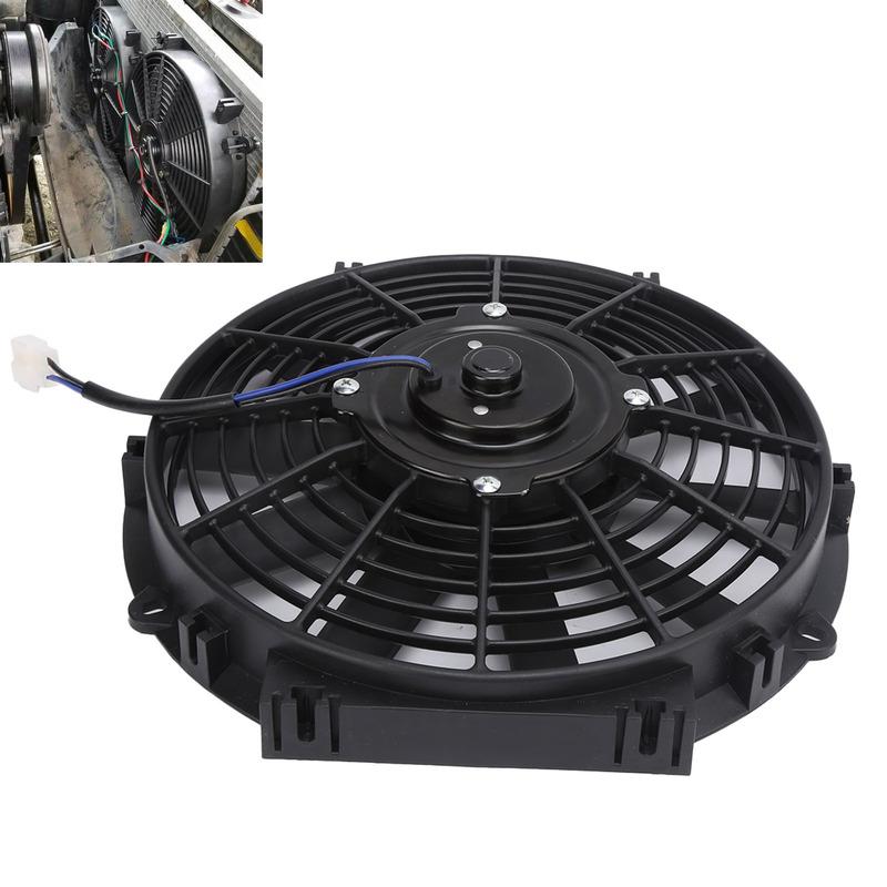 10in Slim Electric Cooling Fan Radiator 24V 80W 2100RPM 10 Straight Blades Universal for Car Electric Cooling Fan