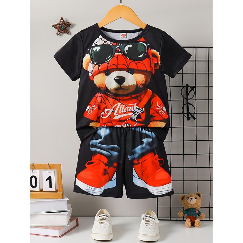 Men's T-shirt And Shorts Set Summer Outdoor Street Men's Fashionable Short-sleeved Top Everyday Casual Men's Beach Shorts