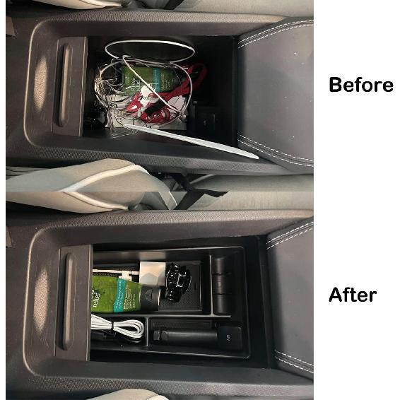BestEvMod AOSK Compatible with Mustang Mach-E Armrest Storage Box Organizer Center Console Tray Accessories 2021 2022 2023 2024(V1) NOT FIT 2025
