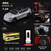 Mghxj4 1:24 Tesla Model S Miniatur Simulation Legierung Metall Druckguss Modellauto Sound & Licht Auto Spielzeug für Kinder Geschenke für Freund C270