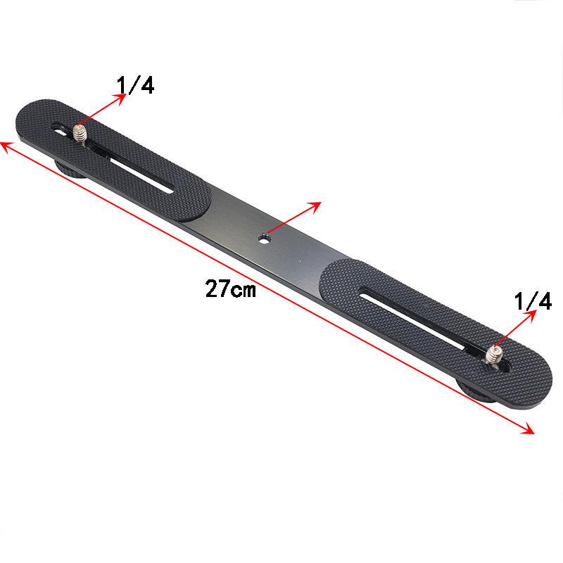 Dual-Function Metal Extension Bracket with Phone Holder and Fill Light for Vertical/Horizontal Broadcasts