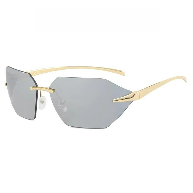 Irregular Frameless Metal Feet Vintage Classic Ladies Fashion Sunglasses Suitable for Vacation Beach Accessories