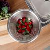 Steel Kitchen Colander Strainer for Straining Vegetables and Fruits 24 cm
