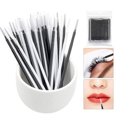 100pcs Micro Brush Applicators Bendable False Eyelash Grafting Cleaning Cotton Swab Multi Functional Disposable Cotton Swab