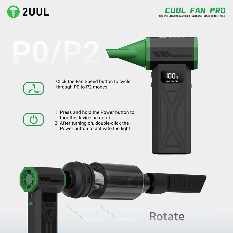 2UUL DA97 DA970 130000 U/min Cuul Fan Pro Elektrischer Luftreiniger für die Handy-Wartung Schnelle Kühlung Schnelle Trocknung Reinigungsgerät