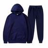 Unisex Fleece-Lined Thick Hooded Jacket - Solid Color, Trendy Autumn/Winter Style, Custom Logo Printing