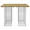 VidaXL Banc de jardin design gabion 100x102x72 cm bois de pin imprégné 834373