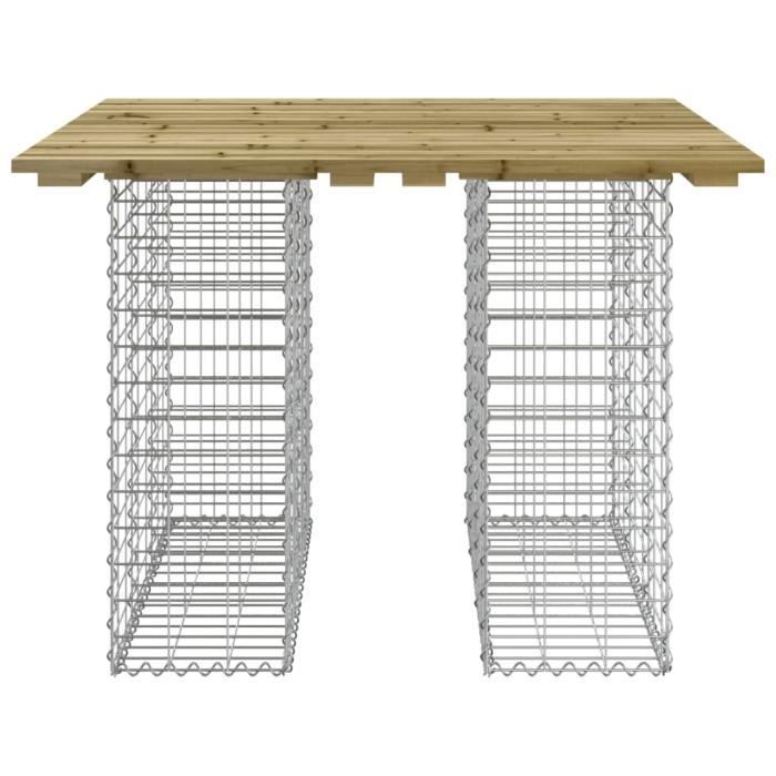 VidaXL Banc de jardin design gabion 100x102x72 cm bois de pin imprégné 834373